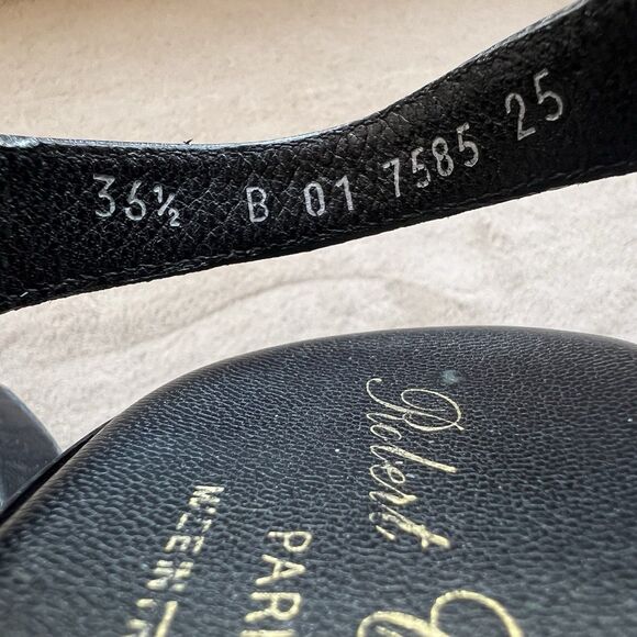 Robert Clergerie Paris Black Leather Platform Sandal Women EU 36.5 US 6 Platform - Picture 12 of 16